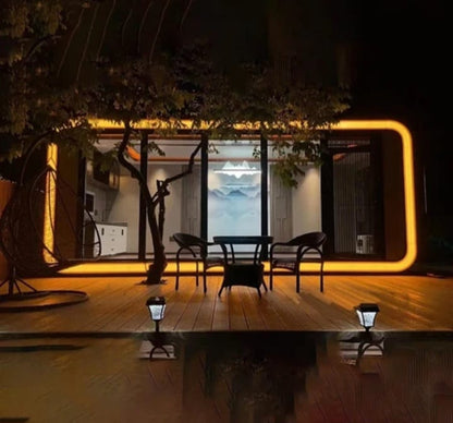 Capsule house design with night light and comes in 3 sizes. With or without furnichure