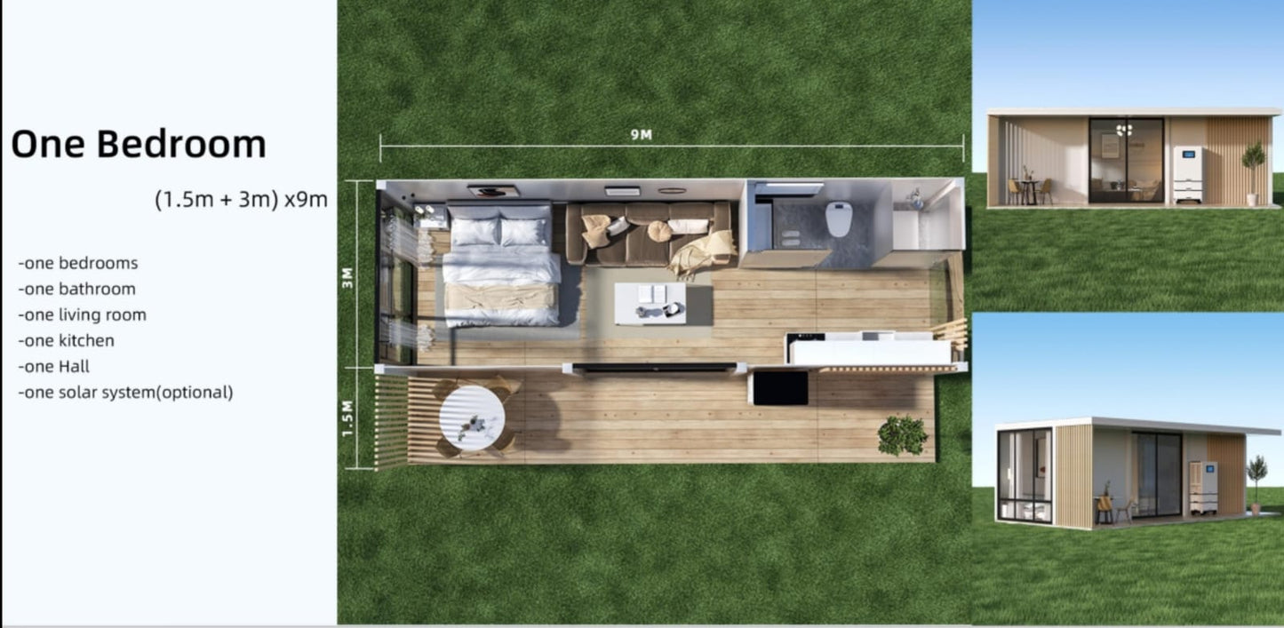 ΠΤΥΣΣΟΜΕΝΟ ΣΠΙΤΙ. εύκολη τοποθέτηση, μεταφορά και επιλογή επίπλωσης + εξαρτήματα όπως ηλιακά πάνελ και μονάδα ερκοντίσιον