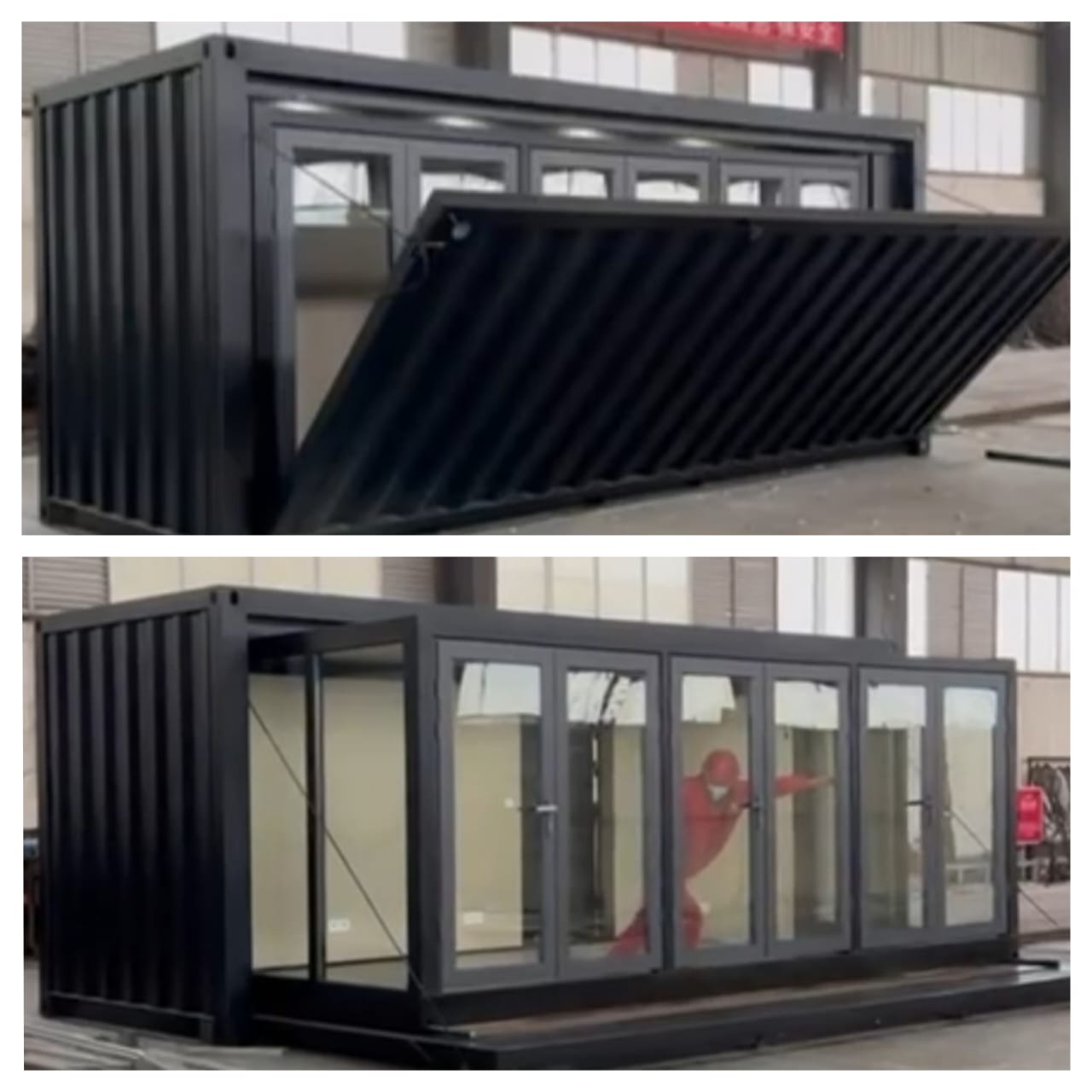 Expandable container house. Size 4,80x6,00m