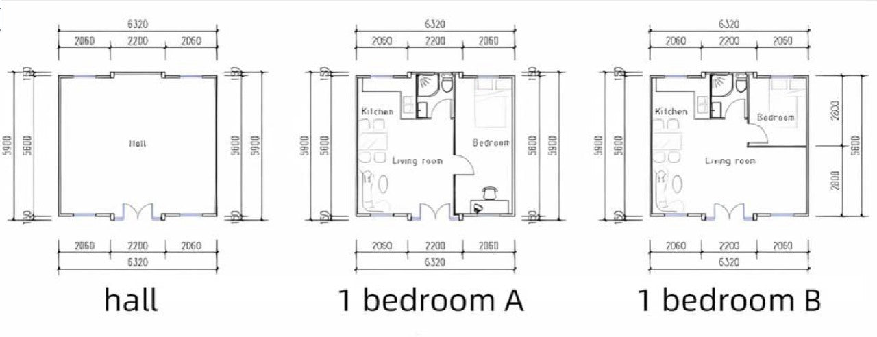 Coffe shop design comes in 2 sizes 73m2/35m2 and also a trailer for easy transport