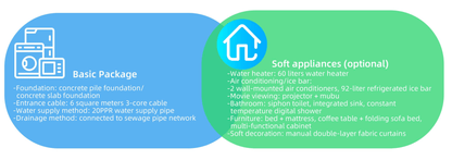 Expandable container house. Size 4,80x6,00m