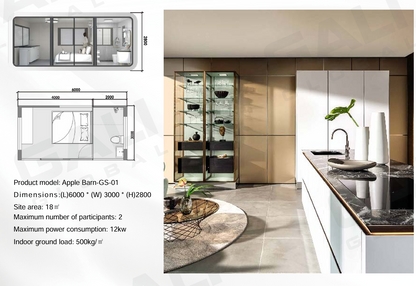 Capsule house design with night light and comes in 3 sizes. With or without furnichure